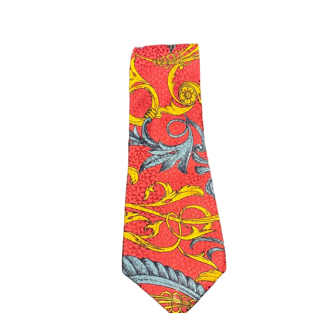 Brioni 100% Silk Tie with Bold Ornate Design